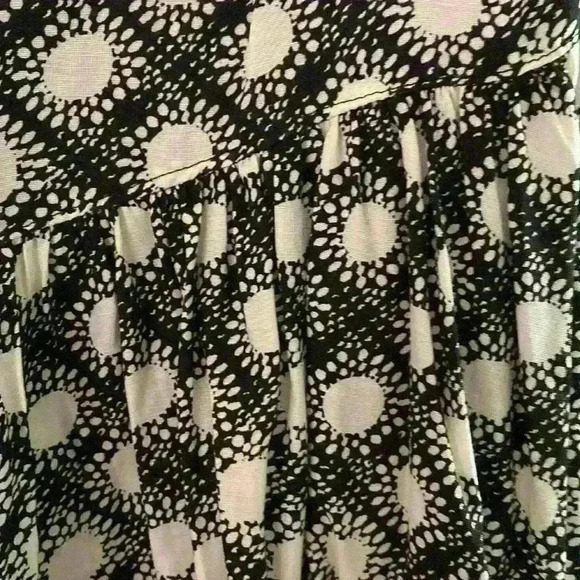 Free People Off White and Black Mini Dress with Mini Pleats and Zipper Accent - Picture 5 of 5